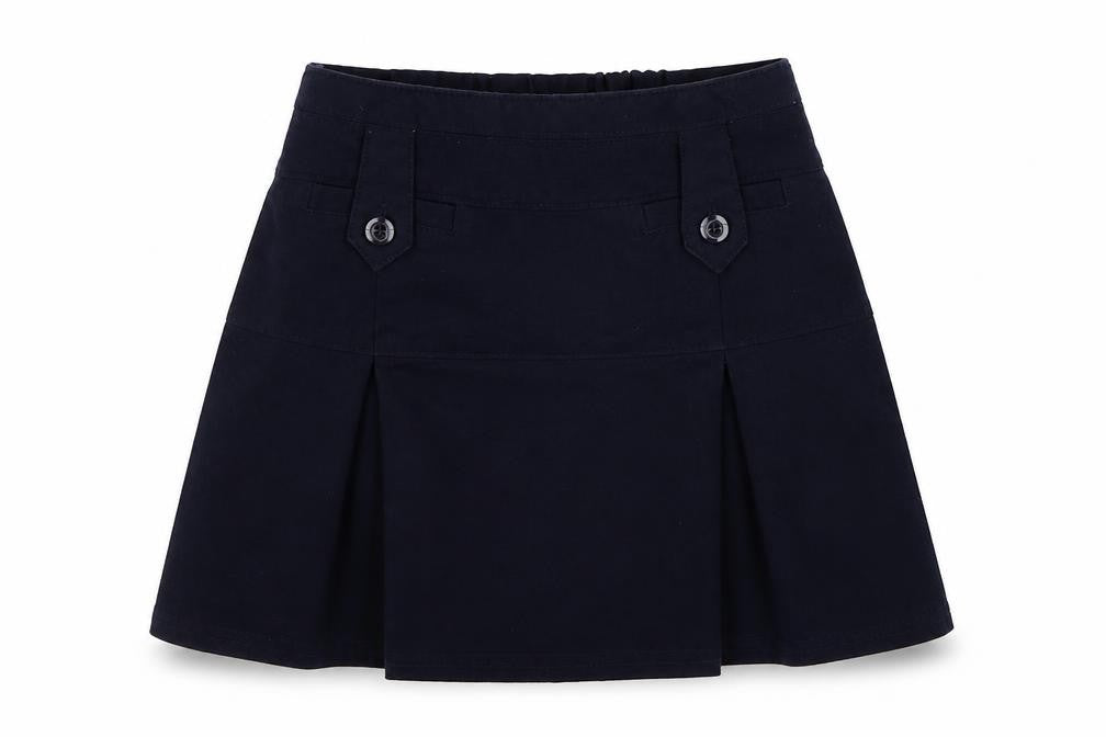 Front view of Marks & Spencer girls’ blue a-line skirt, size 6, years
