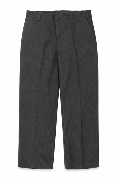 Front view of BHS boys’ grey chino trousers, size 10, years