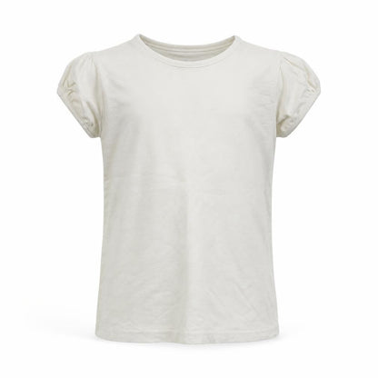 Front view of Next girls’ white basic t-shirt, size 6, years