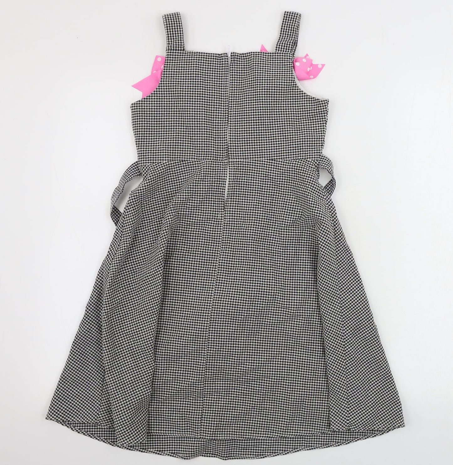 Jessica Ann Girls White Check  A-Line  Size 10 Years