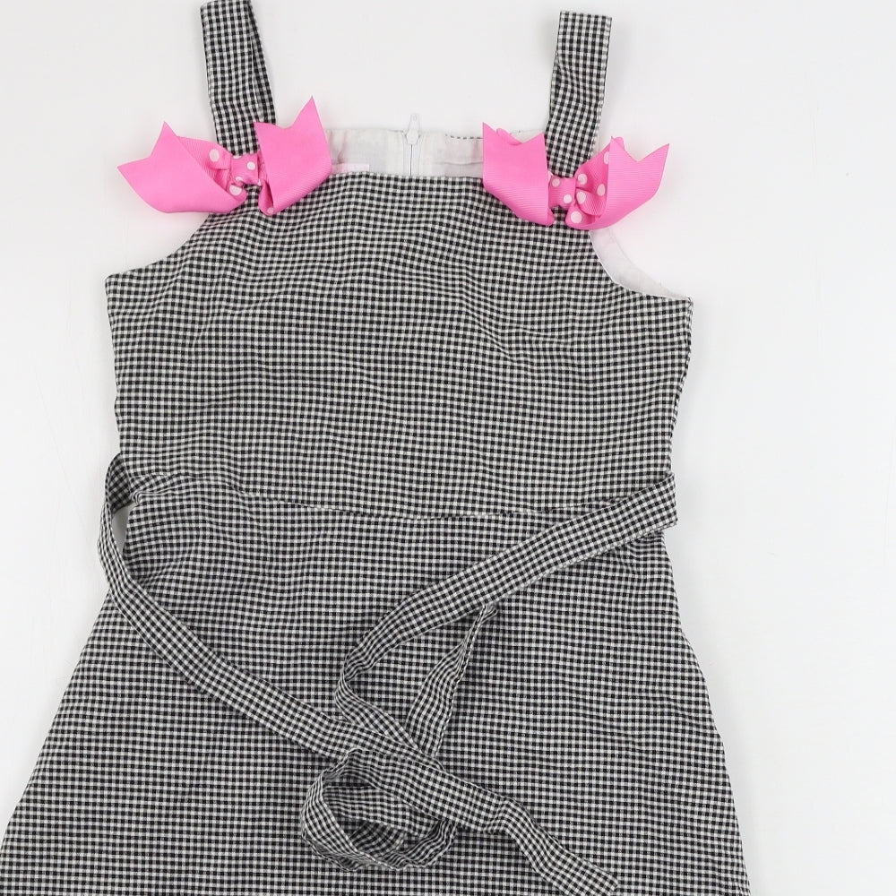 Jessica Ann Girls White Check  A-Line  Size 10 Years