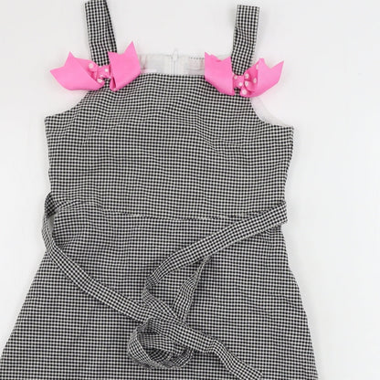 Jessica Ann Girls White Check  A-Line  Size 10 Years