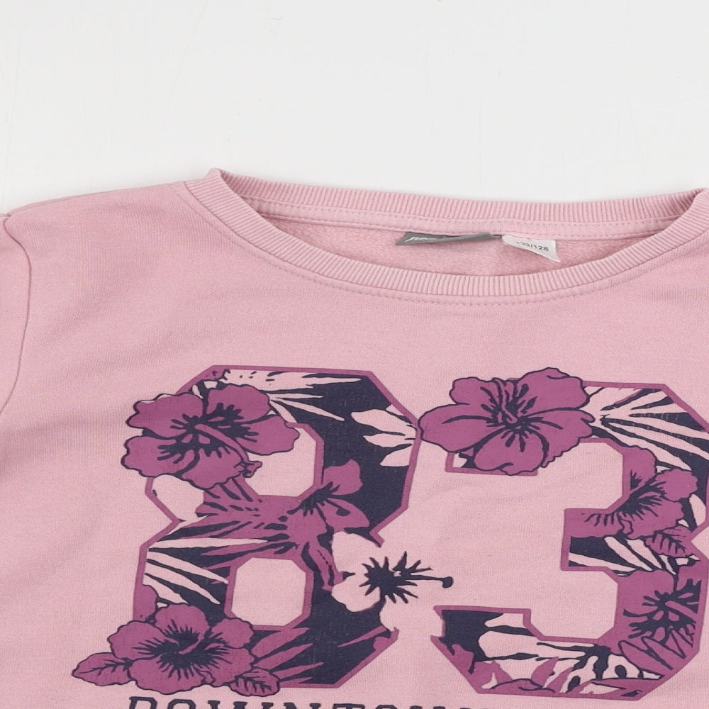 Peppers Girls Pink   Pullover Jumper Size 6-7 Years