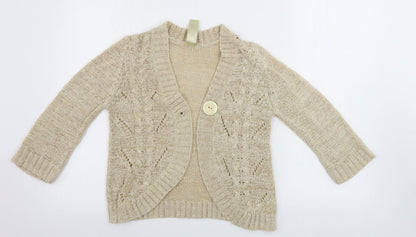 Womens UK Size 10 EVIE Beige Cardigan Jumper