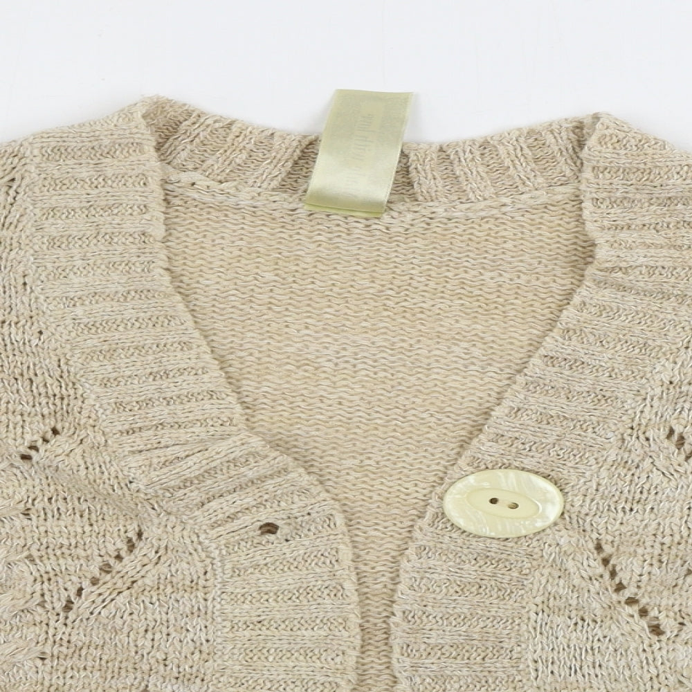 Womens UK Size 10 EVIE Beige Cardigan Jumper
