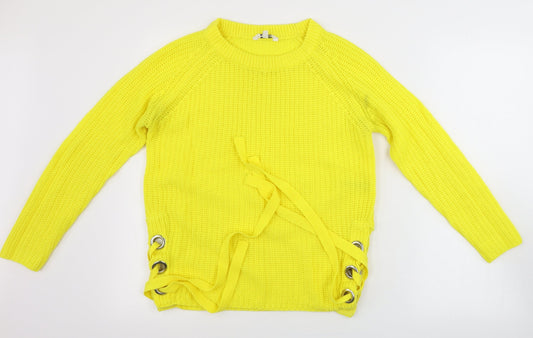 Womens UK Size 10 pep&co Yellow Pullover Jumper