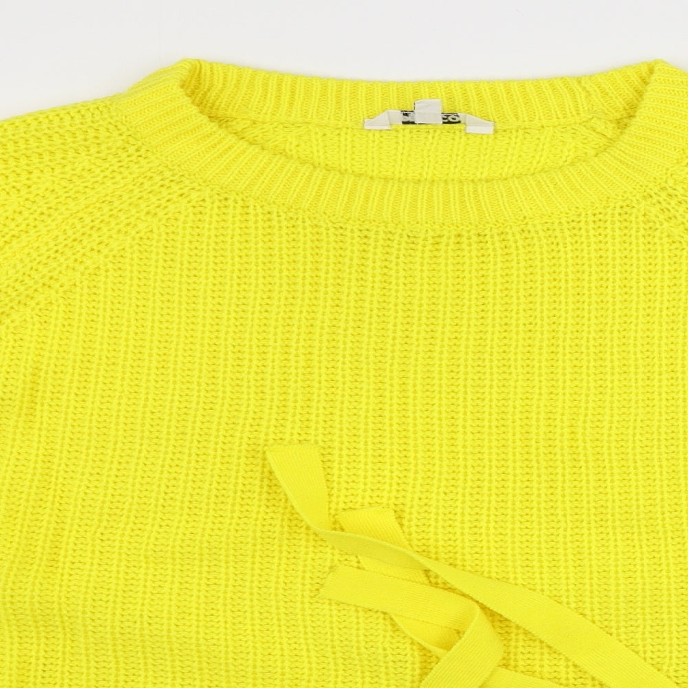 Womens UK Size 10 pep&co Yellow Pullover Jumper