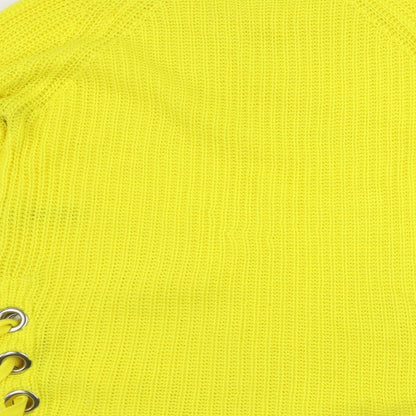 Womens UK Size 10 pep&co Yellow Pullover Jumper