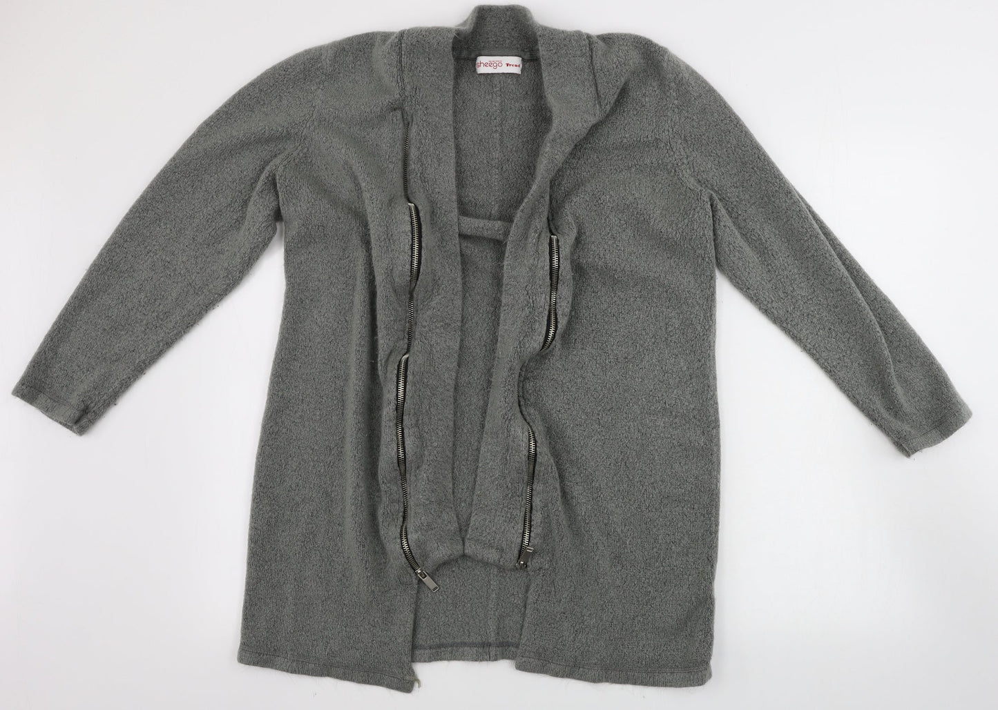 sheggo Womens Grey   Cardigan Jumper Size 12