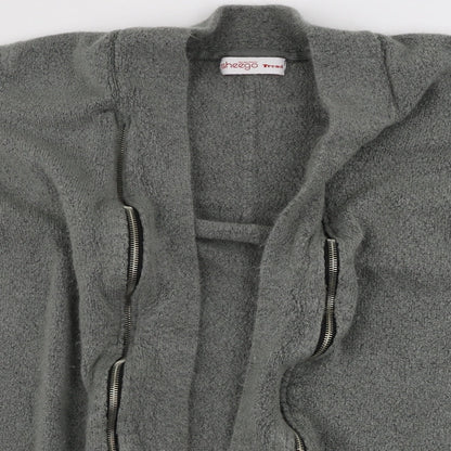 sheggo Womens Grey   Cardigan Jumper Size 12
