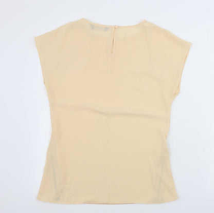 Womens UK Size 6 Dorothy Perkins Beige Basic T-Shirt
