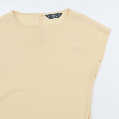 Womens UK Size 6 Dorothy Perkins Beige Basic T-Shirt