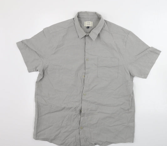 George  Mens Grey    Button-Up Size L