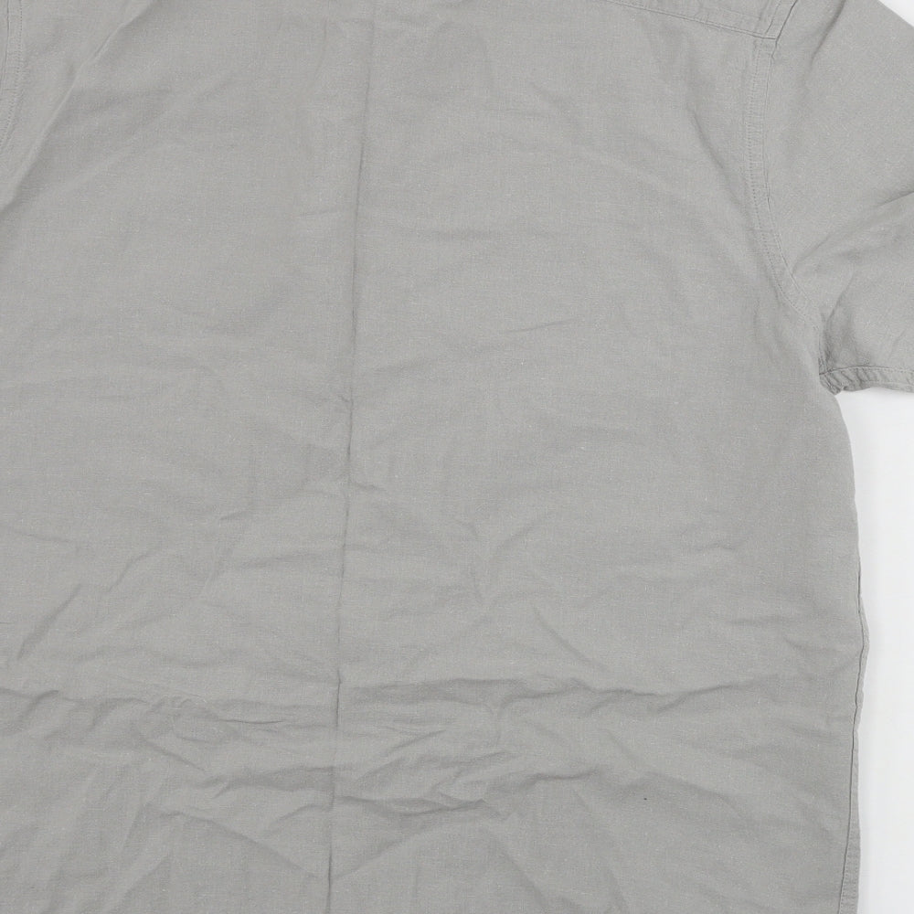 George  Mens Grey    Button-Up Size L