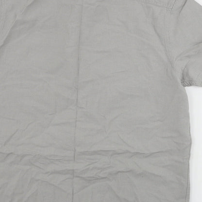 George  Mens Grey    Button-Up Size L