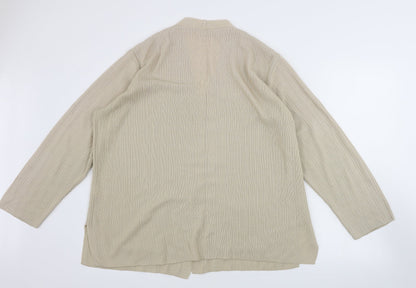 Womens UK Size 16 Marks and Spencer Beige Cardigan Jumper
