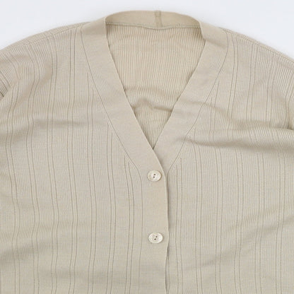 Womens UK Size 16 Marks and Spencer Beige Cardigan Jumper