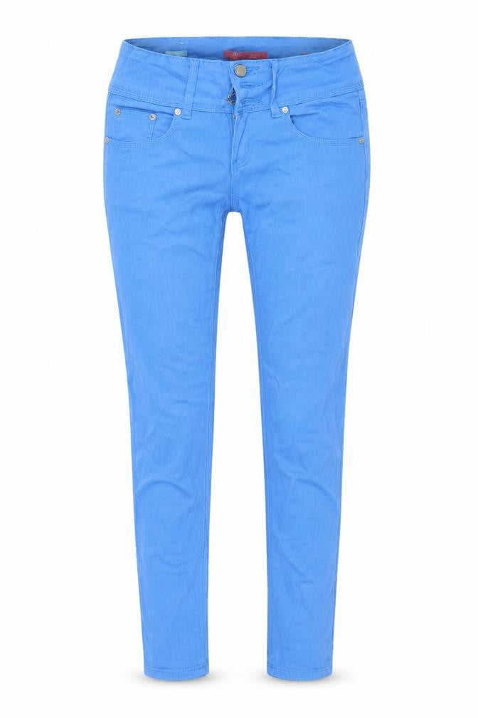 Front view of 155 women’s black skinny jeans, size UK 8, 28-inch leg