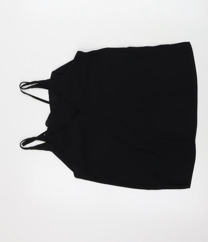 Womens UK Size 6 Topshop Black Basic Tank