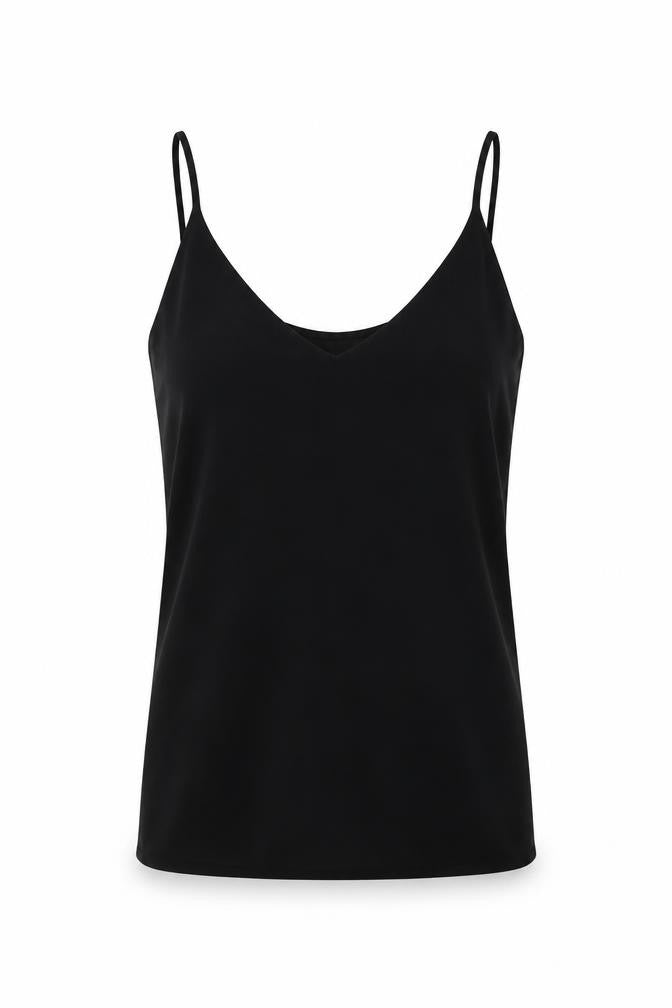 Womens UK Size 6 Topshop Black Basic Tank
