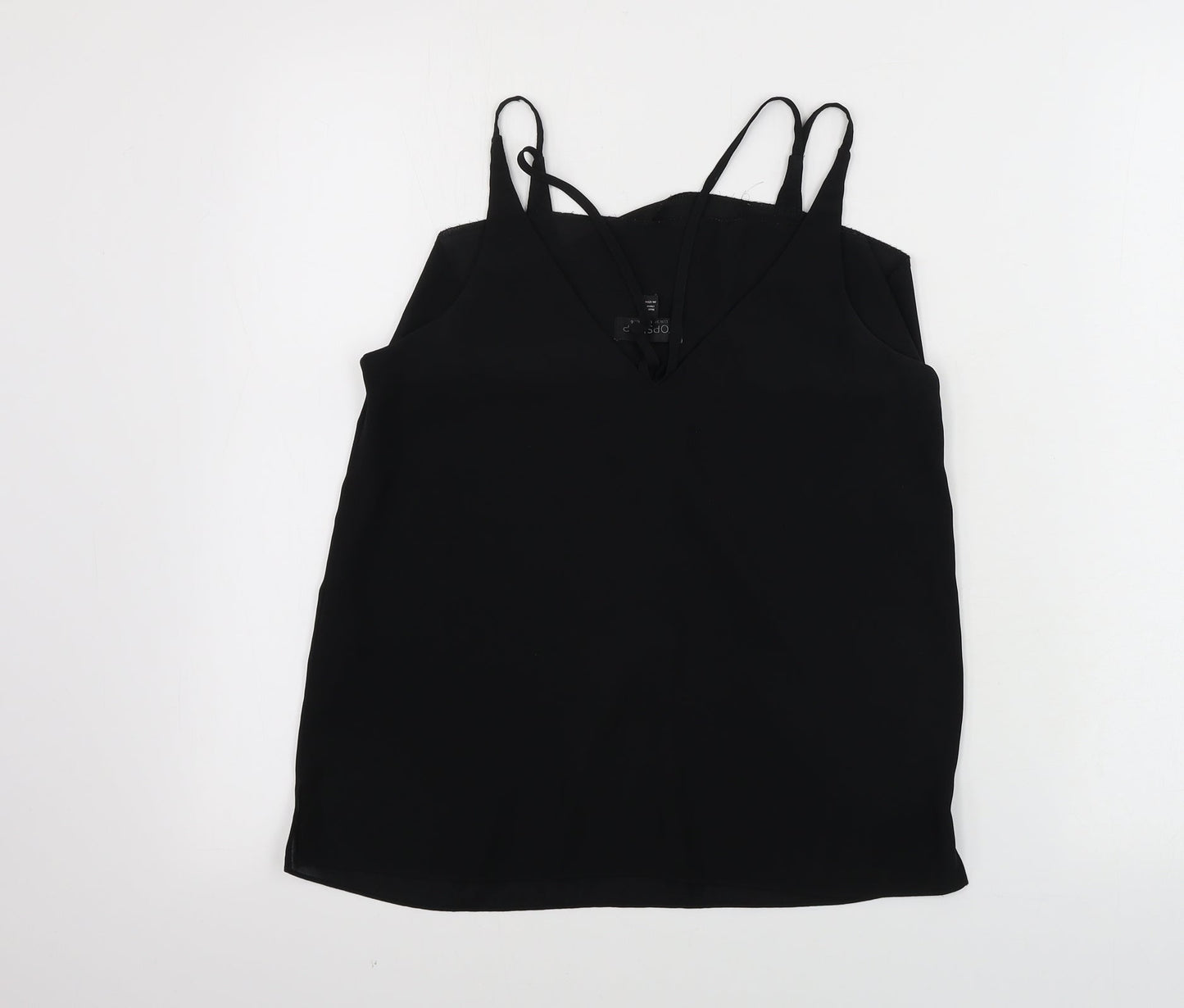 Womens UK Size 6 Topshop Black Basic Tank