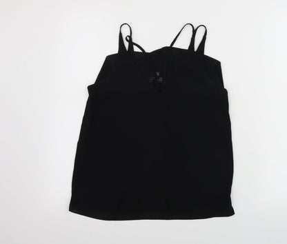 Womens UK Size 6 Topshop Black Basic Tank