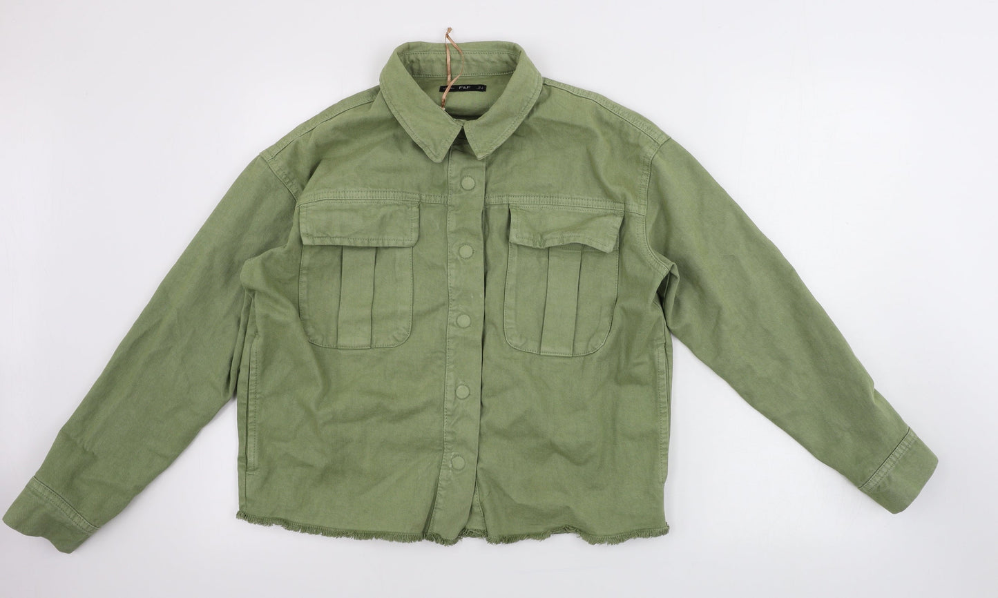 F&F  Womens Green   Jacket Coat Size 8