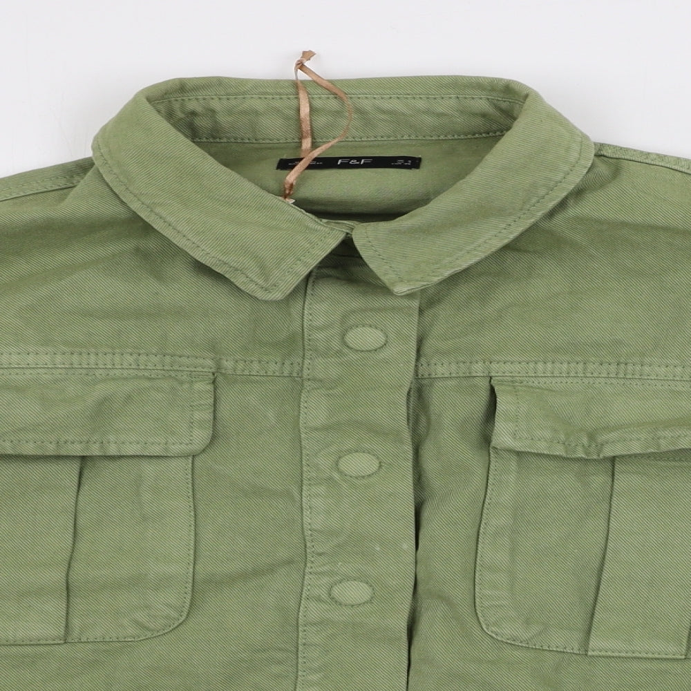 F&F  Womens Green   Jacket Coat Size 8