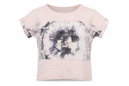 Front view of NEW Collection women’s orange basic t-shirt, size UK 8