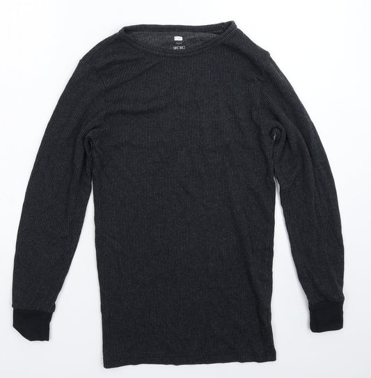 F&F Mens Grey Striped  Pullover Casual Size S