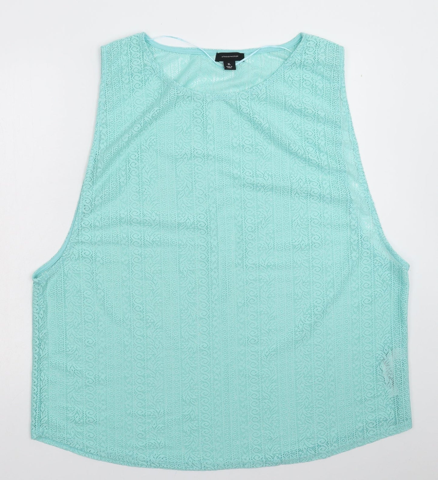 Womens UK Size XL Atmosphere Green Basic Tank