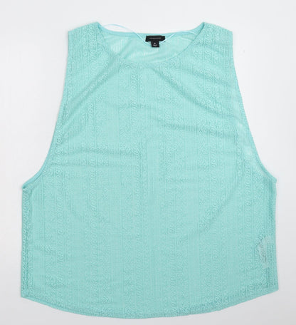 Womens UK Size XL Atmosphere Green Basic Tank