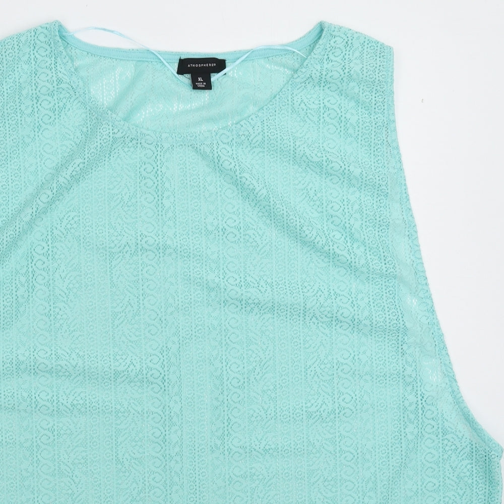 Womens UK Size XL Atmosphere Green Basic Tank