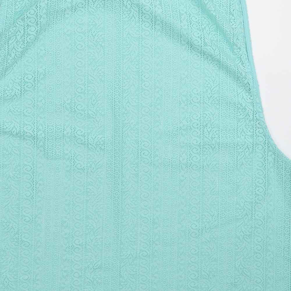 Womens UK Size XL Atmosphere Green Basic Tank