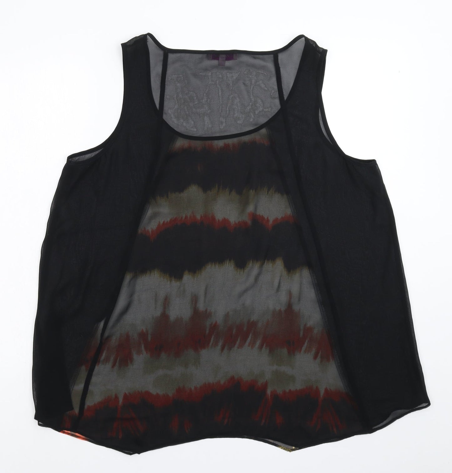 Womens UK Size 14 Per Una Black Basic Tank