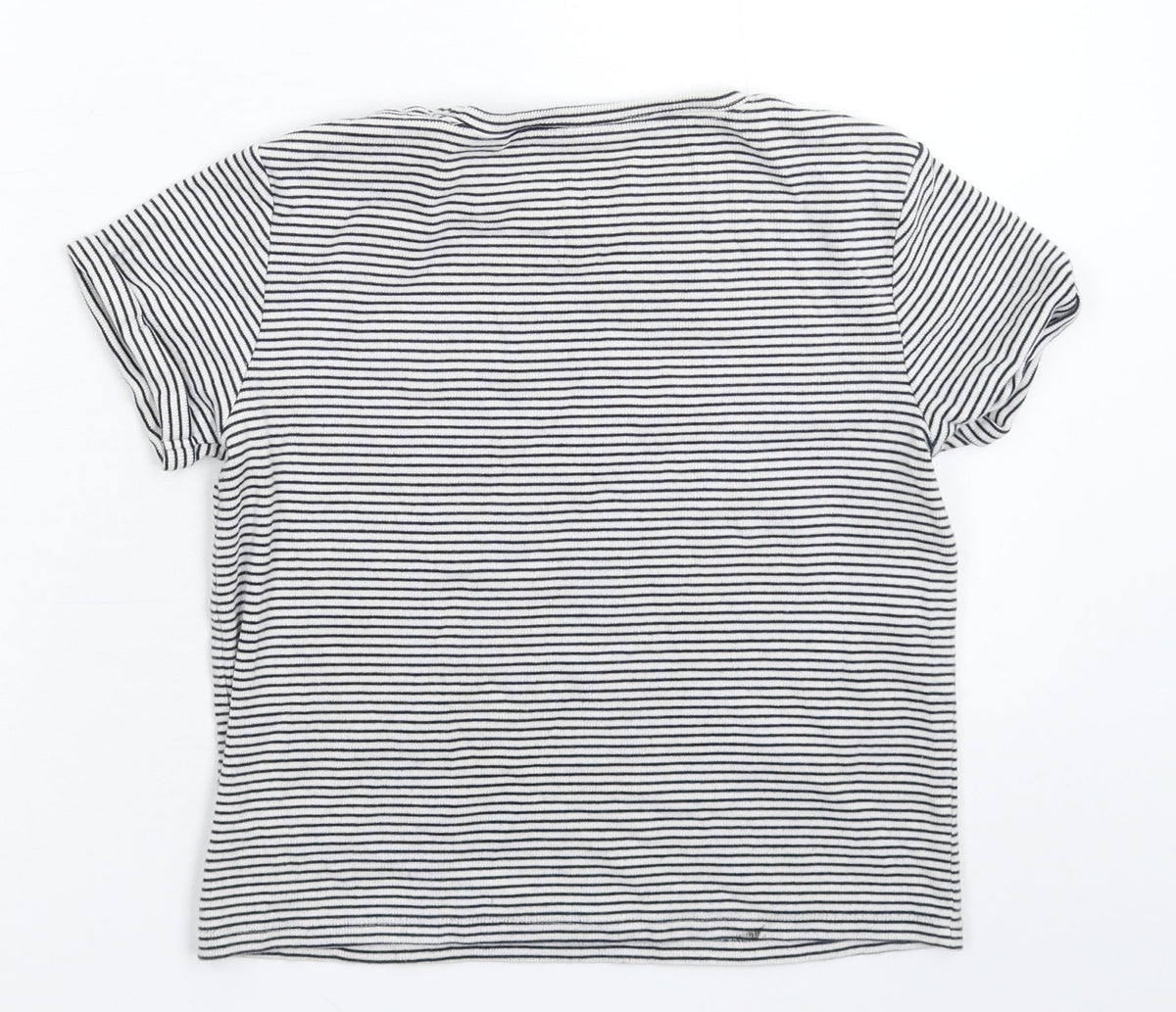 Back view of Next girls’ white striped basic t-shirt, size 10, years