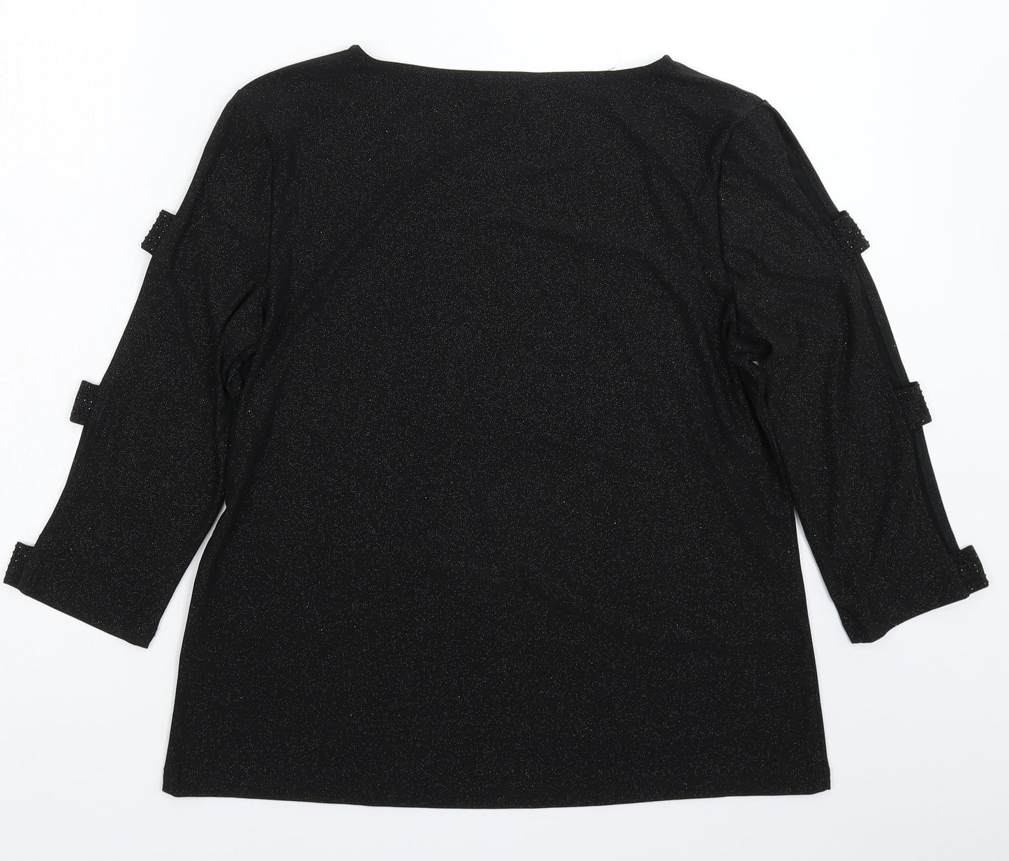 Womens UK Size L Klass Black Basic T-Shirt