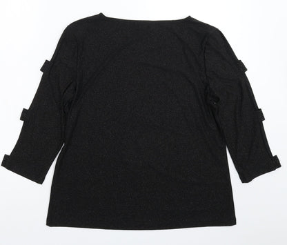 Womens UK Size L Klass Black Basic T-Shirt