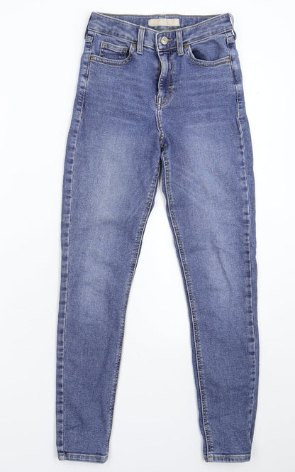 Topshop Womens Blue  Denim Skinny Jeans Size 25 in L26 in
