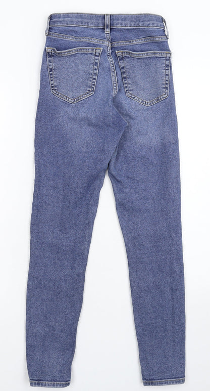 Topshop Womens Blue  Denim Skinny Jeans Size 25 in L26 in