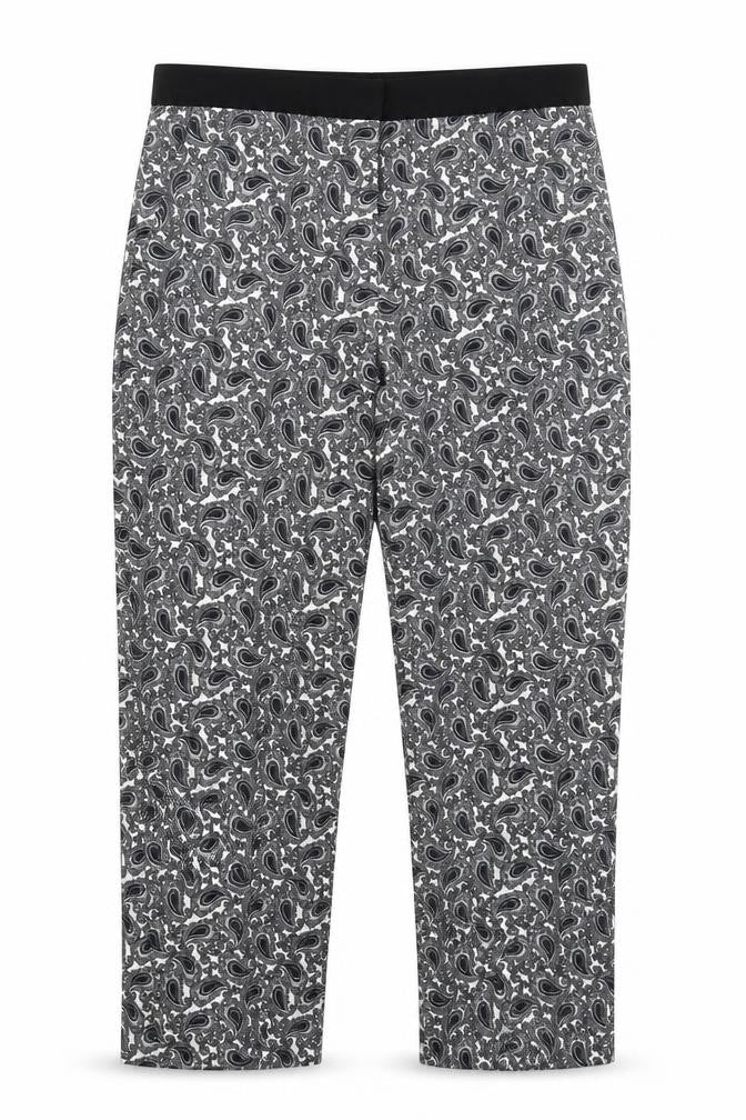Front view of Topshop women’s multicoloured cropped leggings, size UK 6, 23-inch leg
