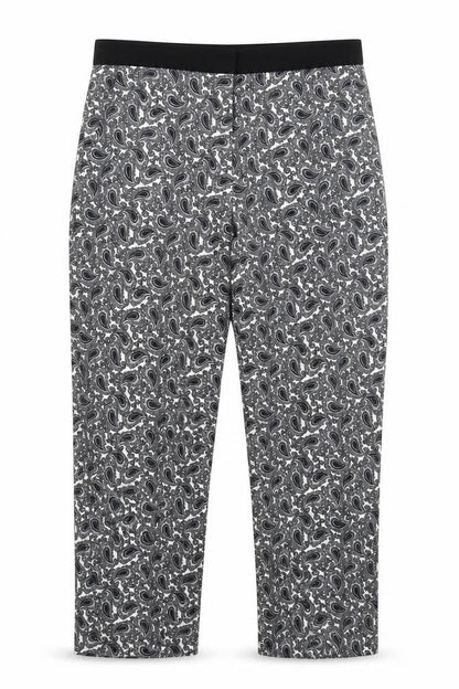 Front view of Topshop women’s multicoloured cropped leggings, size UK 6, 23-inch leg