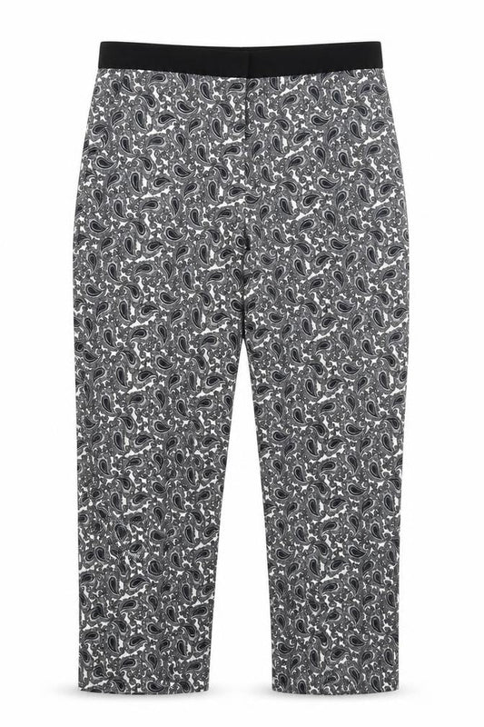 Front view of Topshop women’s multicoloured cropped leggings, size UK 6, 23-inch leg