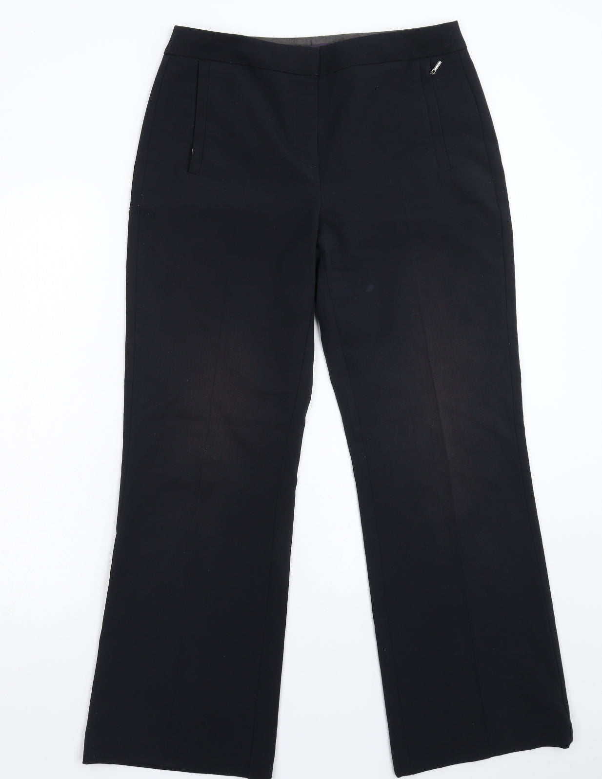 Womens UK Size 12 Marks and Spencer Regular Fit Dress Pants Blue Trousers