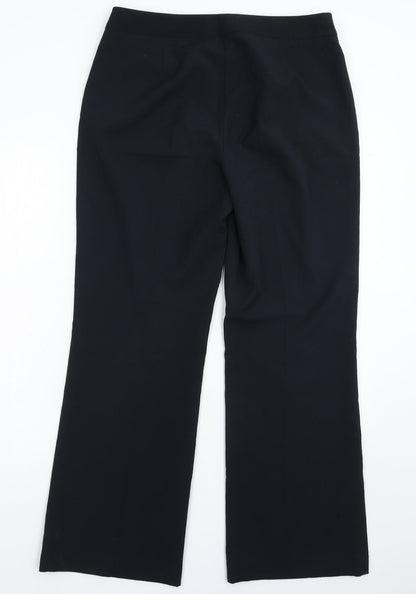 Womens UK Size 12 Marks and Spencer Regular Fit Dress Pants Blue Trousers