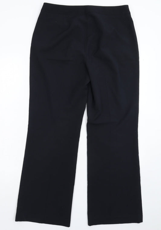 Womens UK Size 12 Marks and Spencer Regular Fit Dress Pants Blue Trousers