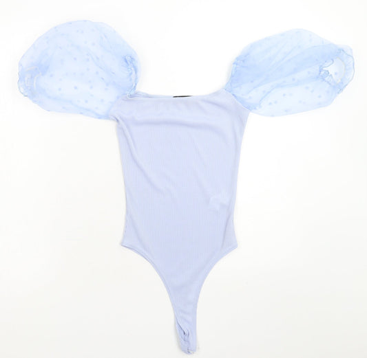 PRETTYLITTLETHING Womens Blue   Bodysuit One-Piece Size 6