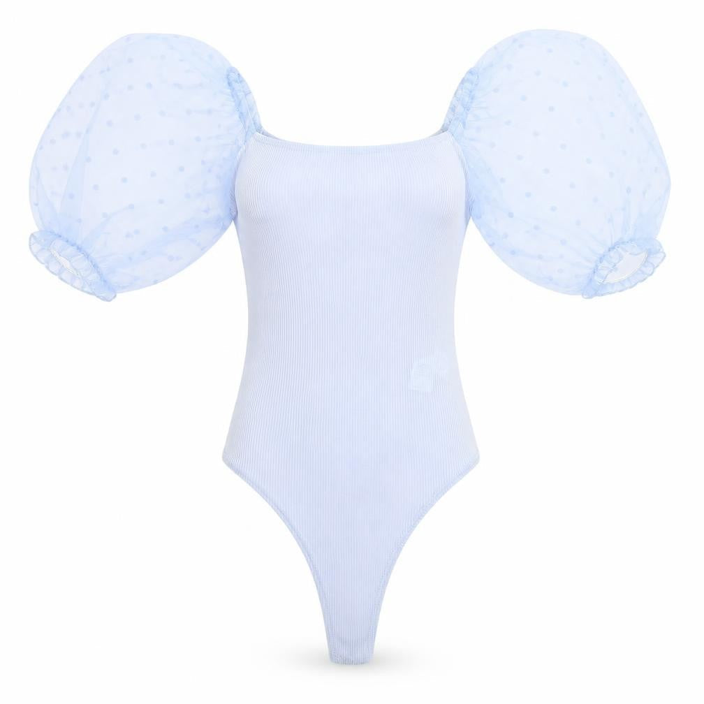 Womens UK Size 6 PRETTYLITTLETHING One-Piece Blue Bodysuit