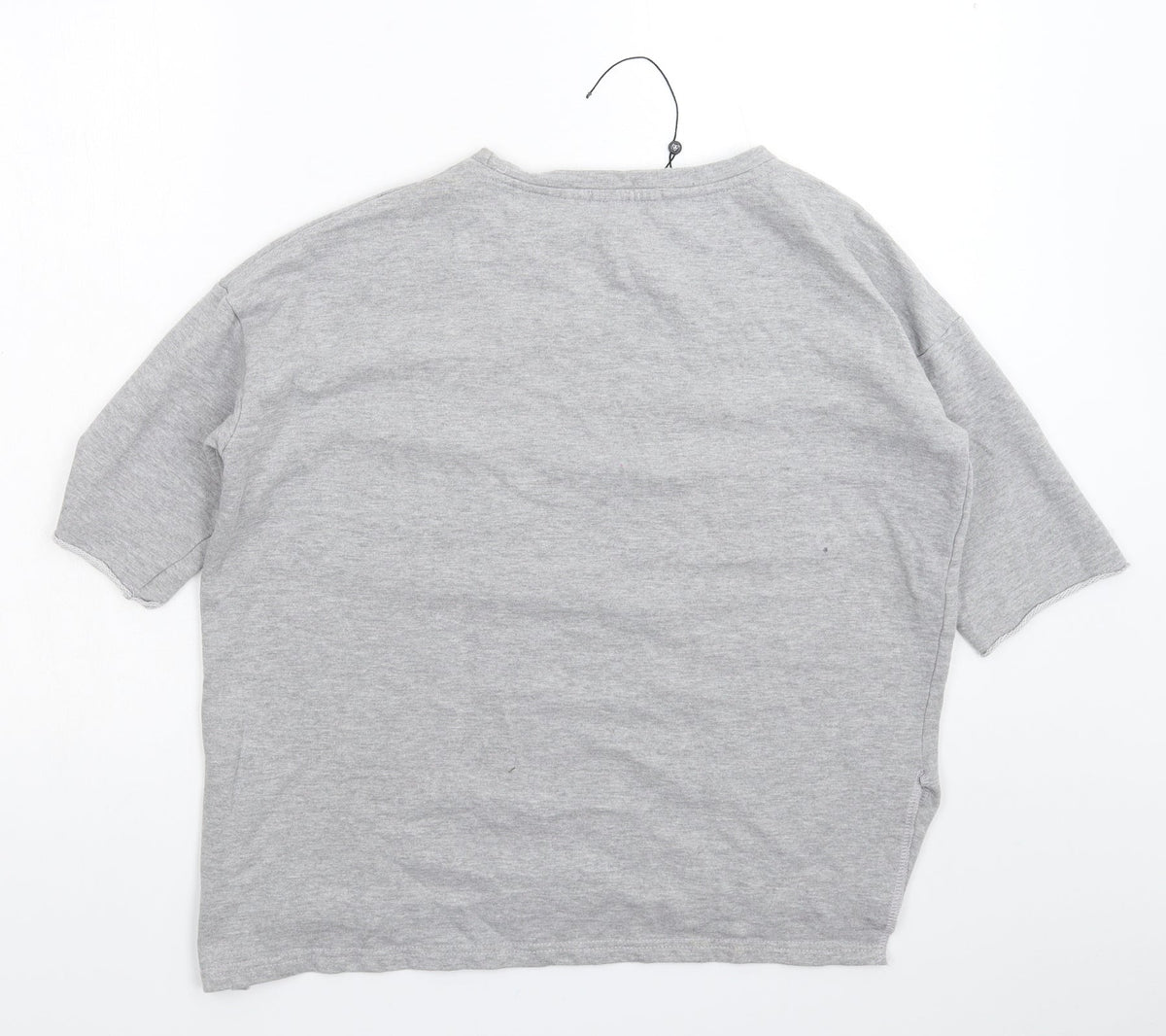 Back view of Missguided women’s grey pullover sweatshirt, size UK 6, - oversized