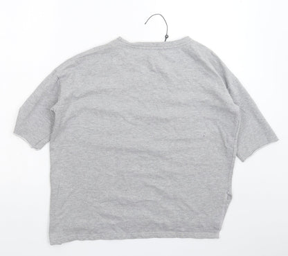 Back view of Missguided women’s grey pullover sweatshirt, size UK 6, - oversized